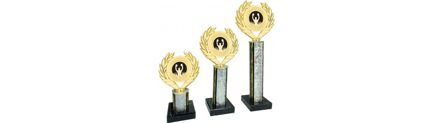 CENTRE HOLDER TRI COLOUR COLUMN PLASTIC TROPHY - WITH CHOICE OF SPORTS CENTRE - 3 SIZES CENTRE HOLDER TRI COLOUR COLUMN PLASTIC TROPHY - WITH CHOICE OF SPORTS CENTRE - 3 SIZES